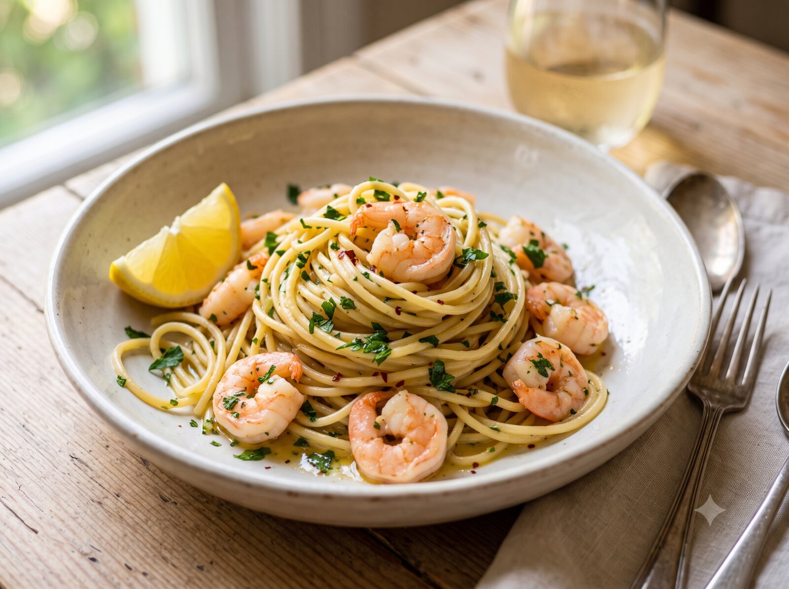 Garlic Butter Shrimp Pasta