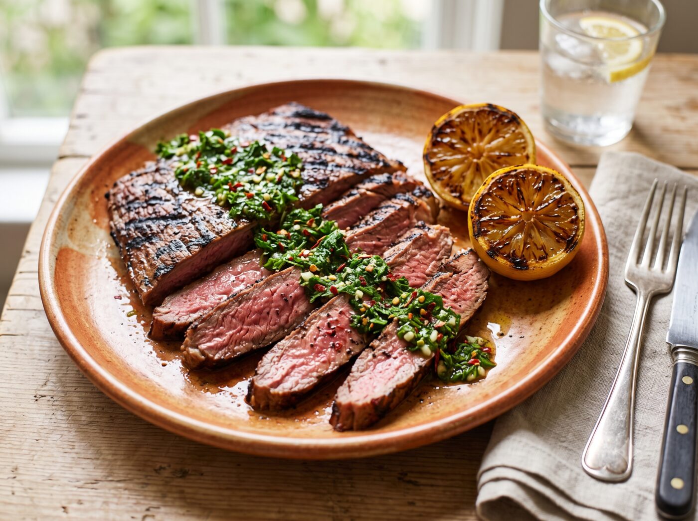 Grilled Flank Steak with Chimichurri