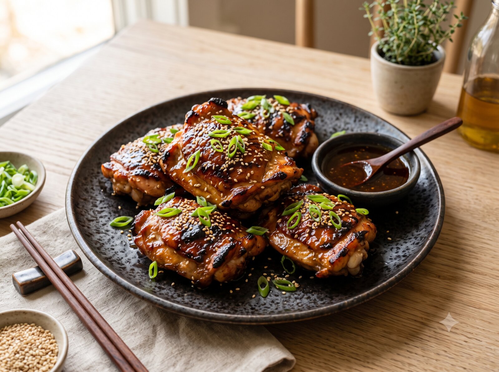 Honey-Soy Grilled Chicken Thighs