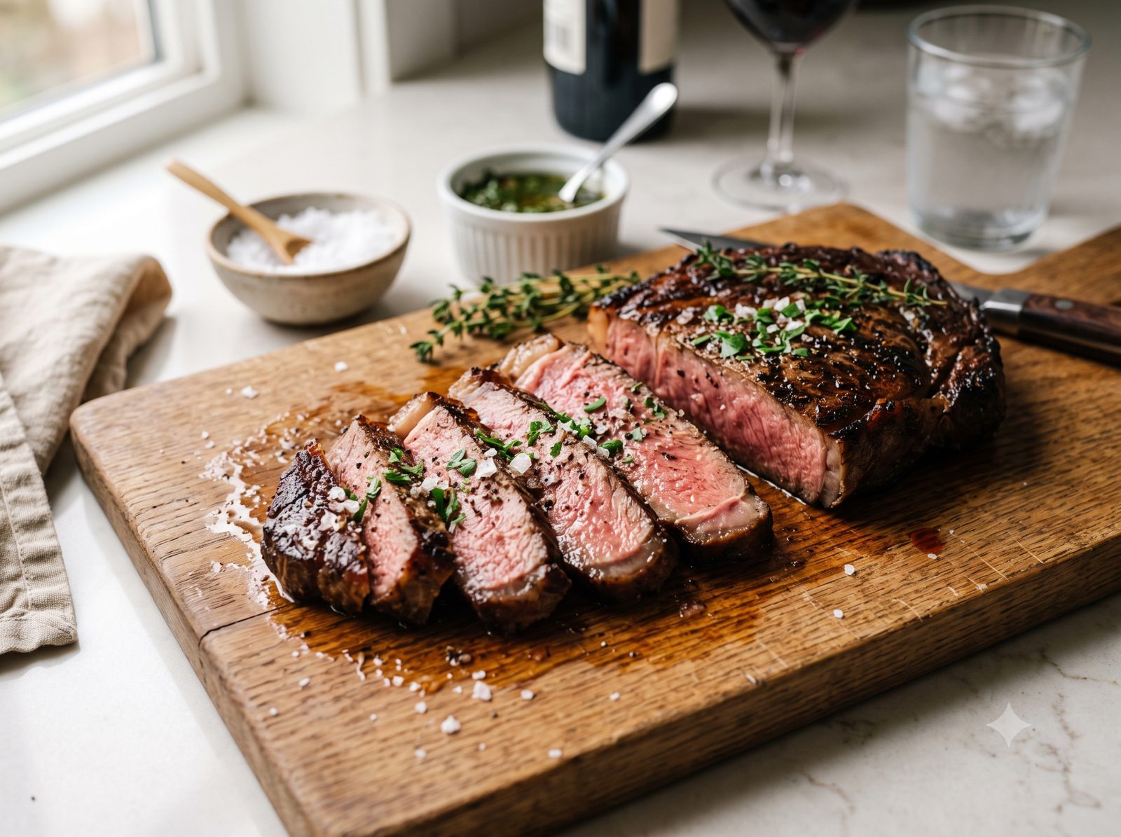 Grass-Fed Ribeye Seared in Tallow